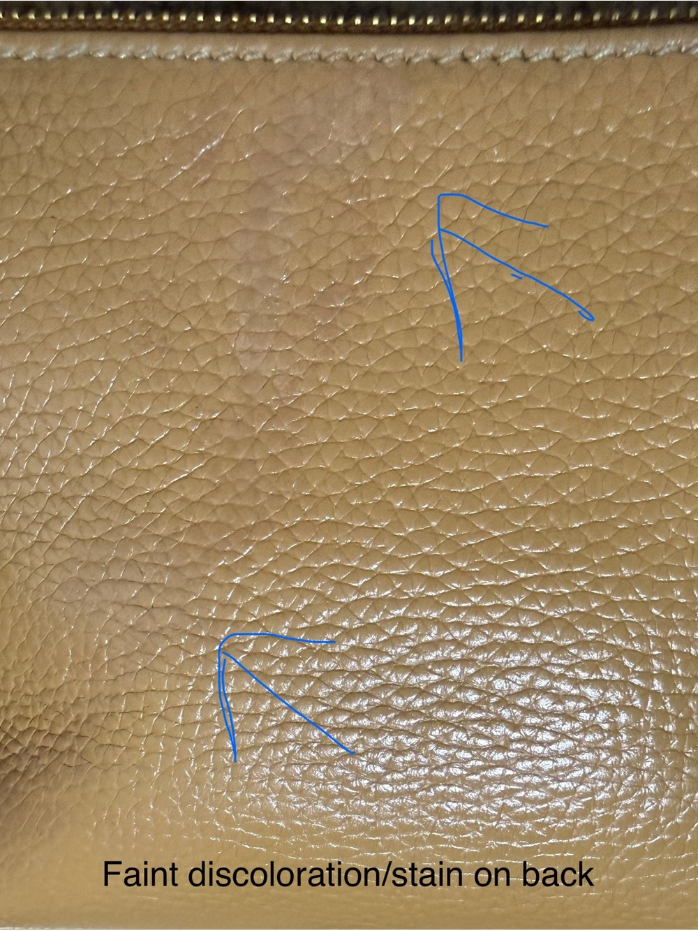 Dooney & Bourke Ginger Pouchette Crossbody Bag Caramel Pebble Leather Brown Trim - Picture 11 of 16